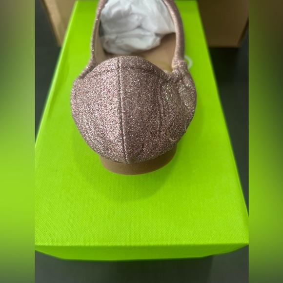 Sam Edelman Rose Gold Glitter Kids' Felicia Flex Ballet Flat - Picture 4 of 6